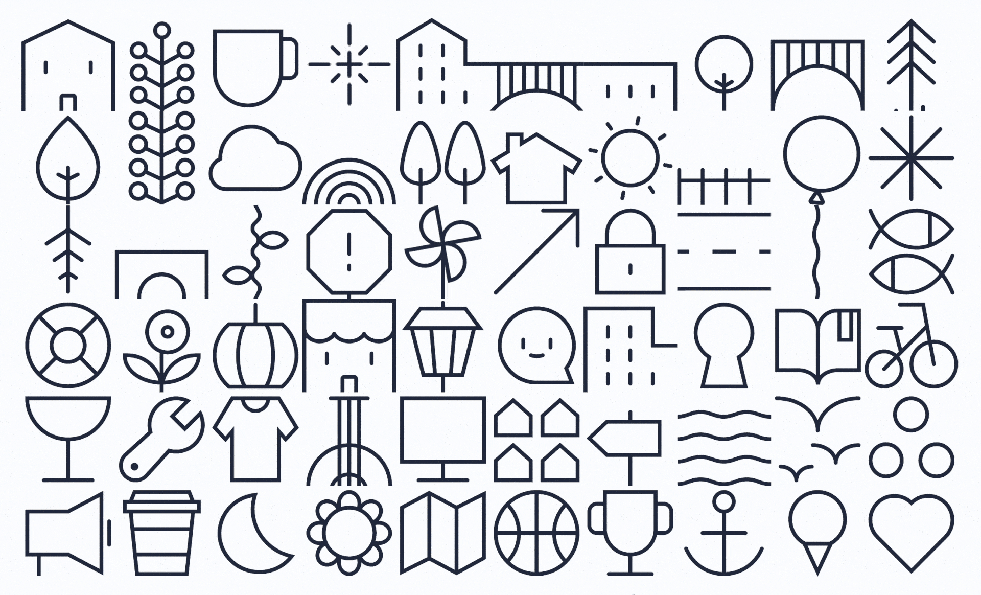 Nextdoor icon system and illustration